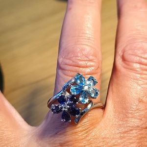 Iolite and Blue Topaz Ring